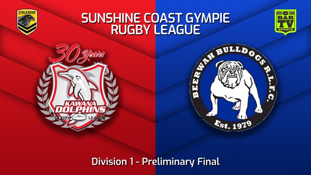 220903-Sunshine Coast RL Preliminary Final - Division 1 - Kawana Dolphins v Beerwah Bulldogs Slate Image