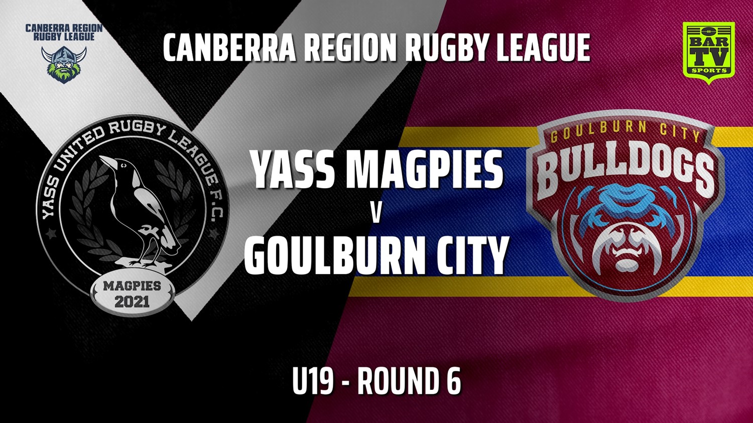 210605-CRRL Round 6 - U19 - Yass Magpies v Goulburn City Bulldogs Slate Image