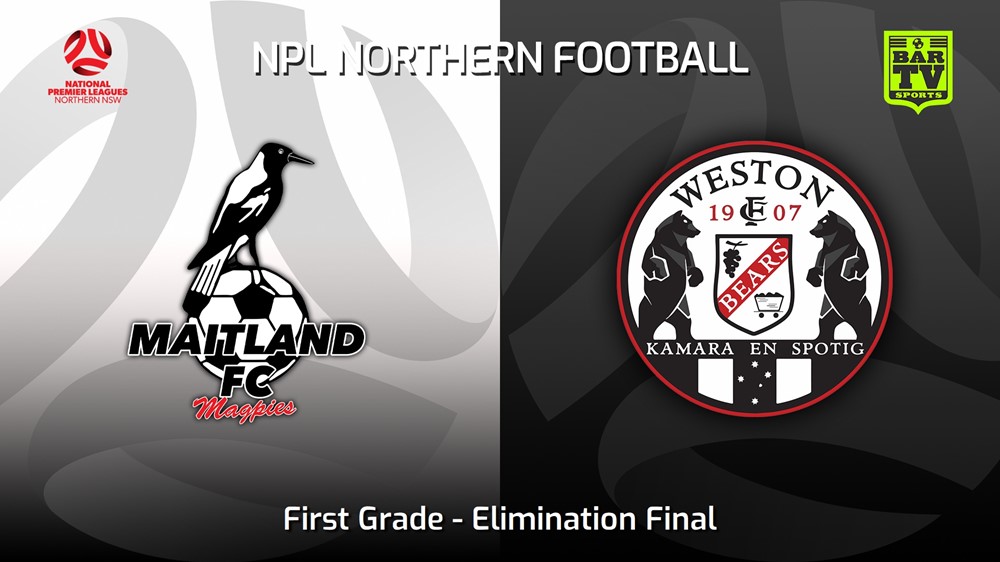 230819-NNSW NPLM Elimination Final - Maitland FC v Weston Workers FC Slate Image