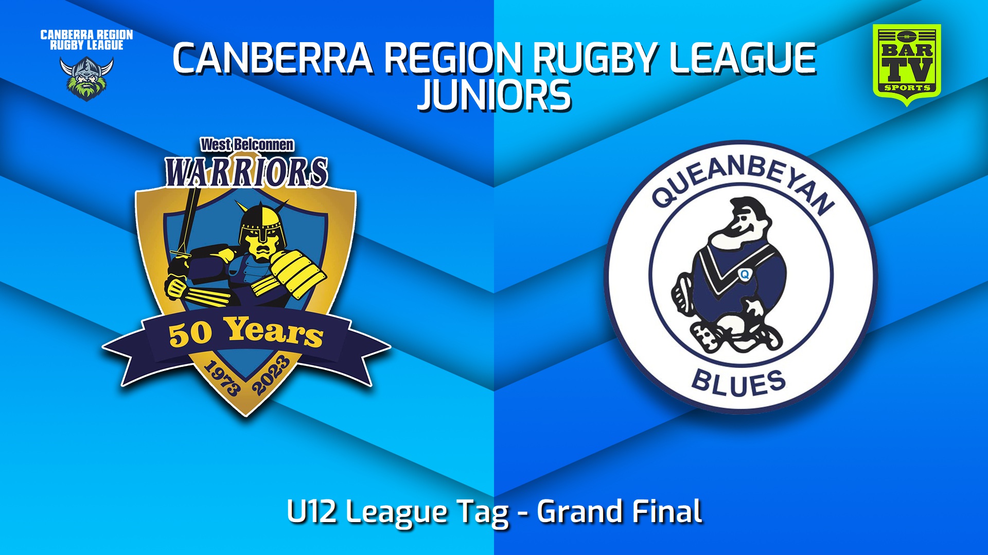 240914-video-Canberra Region Rugby League Juniors Grand Final - U12 League Tag - West Belconnen Warriors Juniors v Queanbeyan Blues Juniors Slate Image