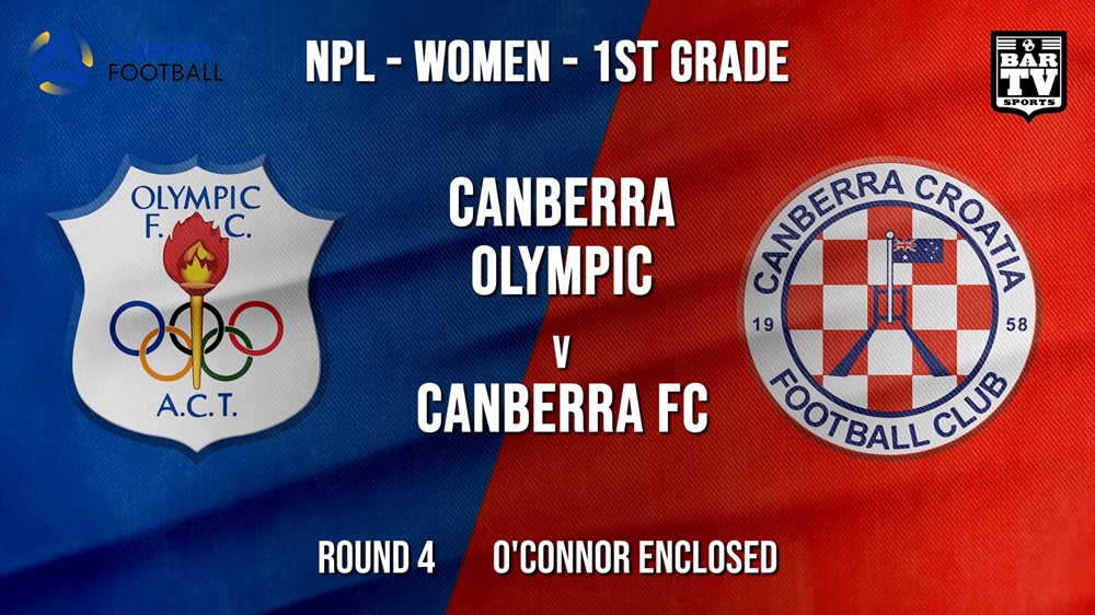 NPLW - Capital Round 4 - Canberra Olympic FC (women) v Canberra FC (women) Slate Image