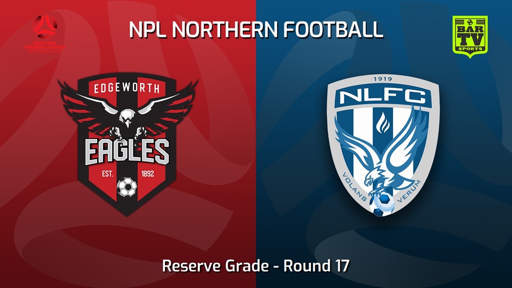 230702-NNSW NPLM Res Round 17 - Edgeworth Eagles Res v New Lambton FC (Res) Slate Image