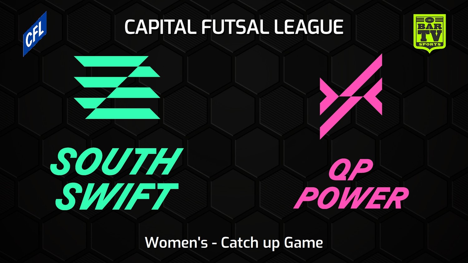 230129-Capital Football Futsal Catch up Game - Women's - South Canberra Swift v Queanbeyan-Palerang Power Slate Image