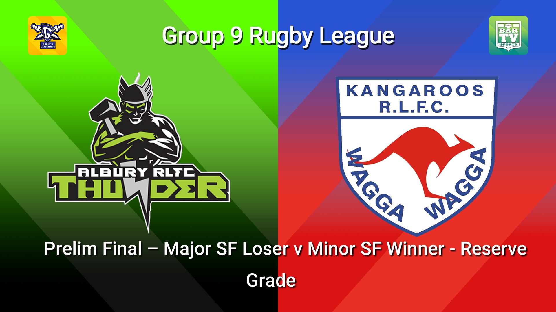 260913-video-Group 9 RL Prelim Final – Major SF Loser v Minor SF Winner - Reserve Grade - Albury Thunder v Wagga Kangaroos Slate Image