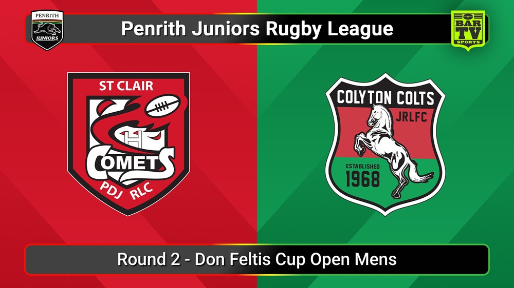 250412-video-Penrith & District Junior Rugby League Round 2 - Don Feltis Cup Open Mens - St Clair v Colyton Slate Image