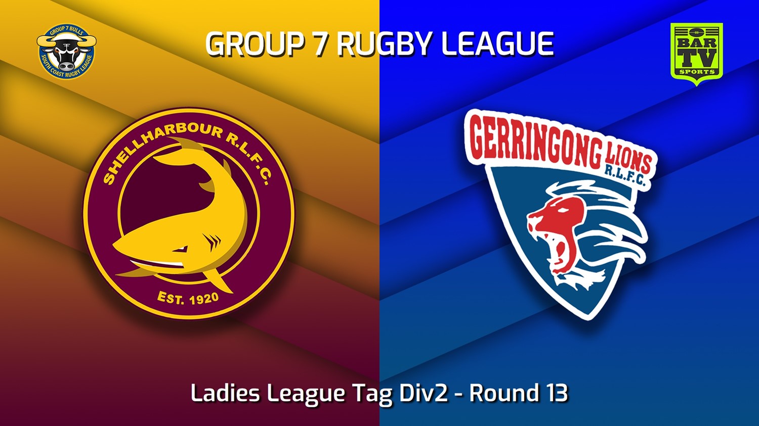 220717-South Coast Round 13 - Ladies League Tag Div2 - Shellharbour Sharks v Gerringong Lions Slate Image