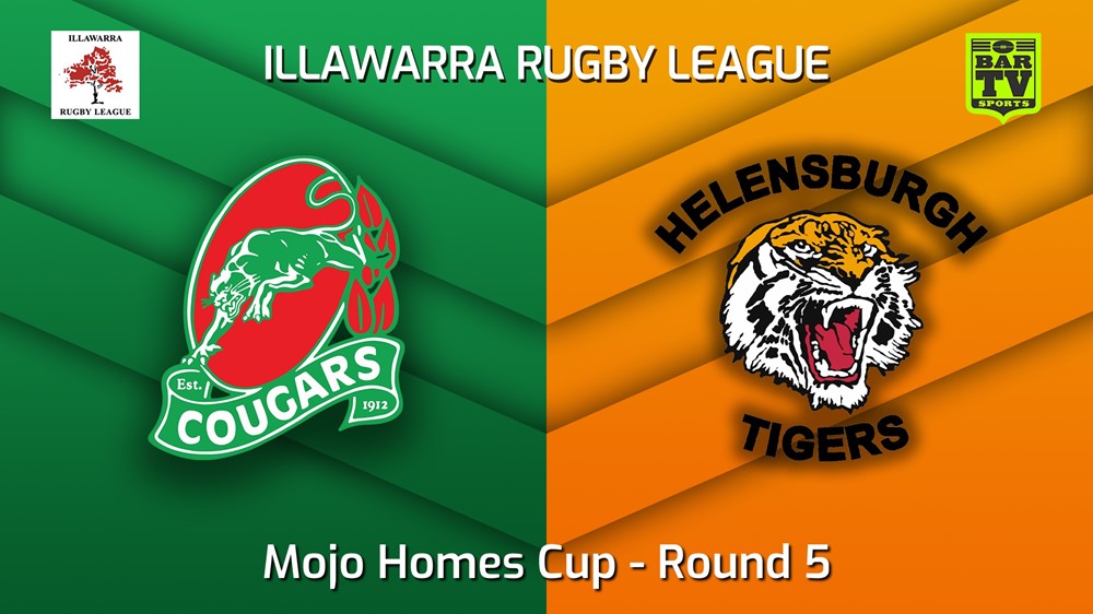 MINI GAME: Illawarra Round 5 - Mojo Homes Cup - Corrimal Cougars v Helensburgh Tigers Slate Image