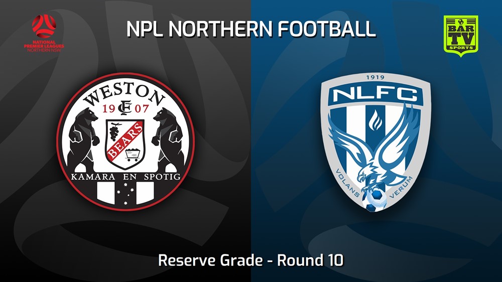 230507-NNSW NPLM Res Round 10 - Weston Workers FC Res v New Lambton FC (Res) Minigame Slate Image