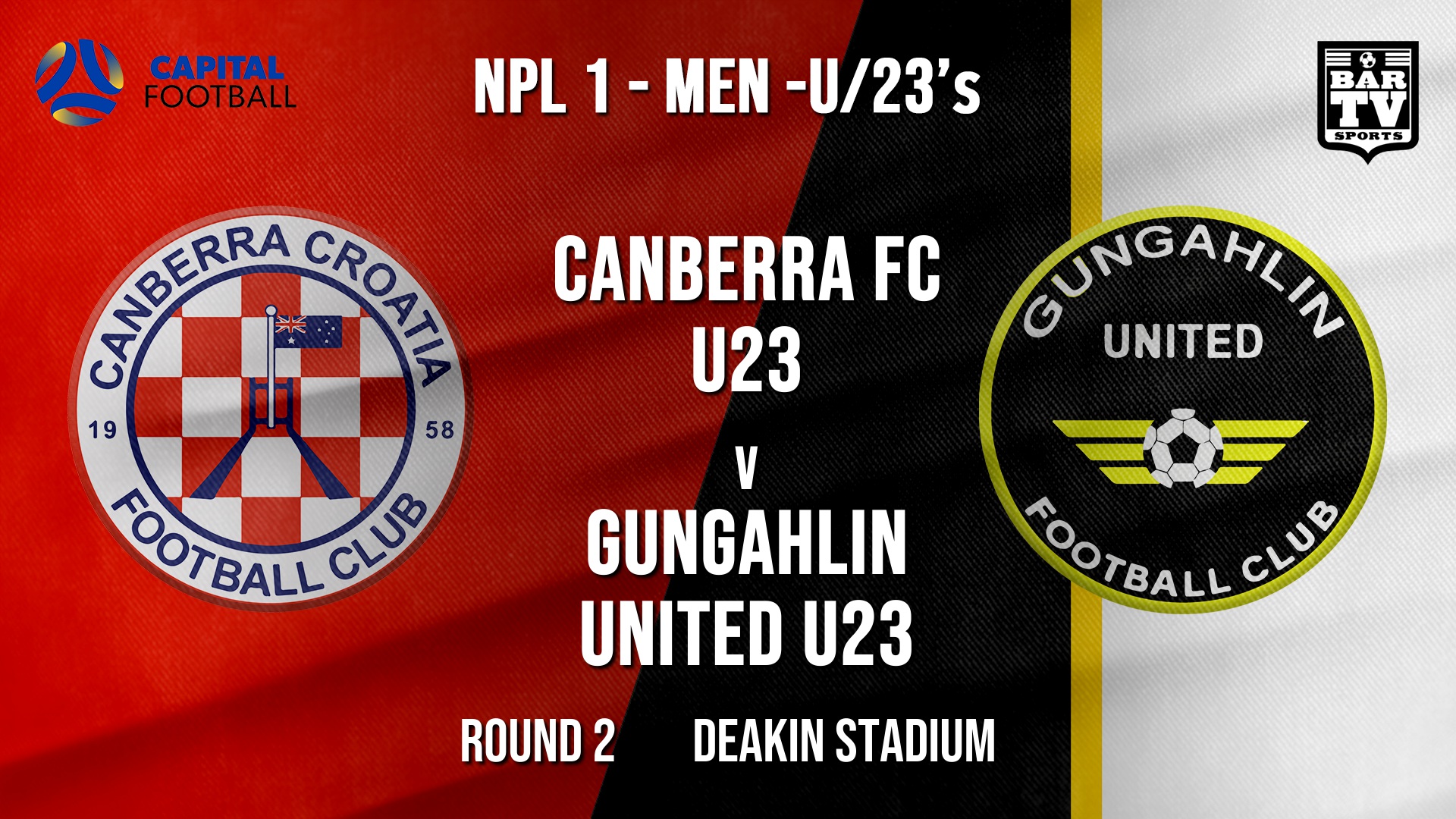 NPL1 Men - U23 - Capital Football  Round 2 - Canberra FC U23 v Gungahlin United U23 Slate Image