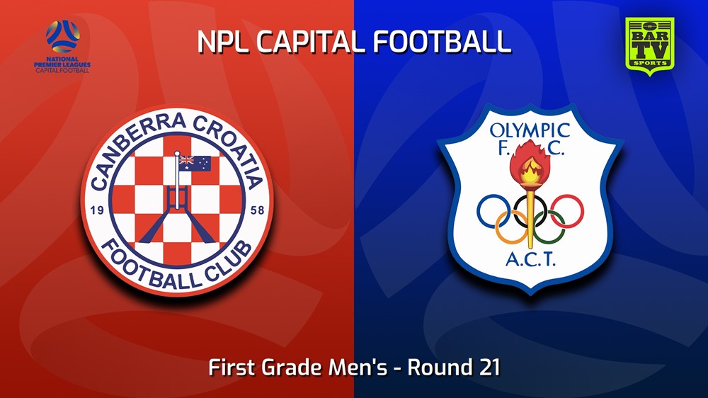 230903-Capital NPL Round 21 - Canberra Croatia FC v Canberra Olympic FC Slate Image