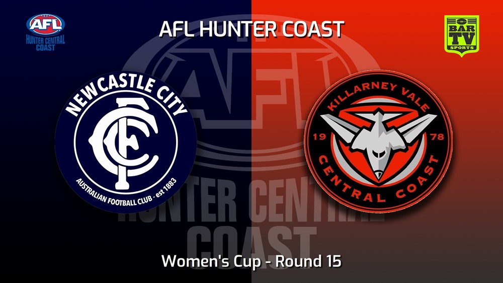 MINI GAME: AFL Hunter Central Coast Round 15 - Women's Cup - Newcastle City  v Killarney Vale Bombers Slate Image