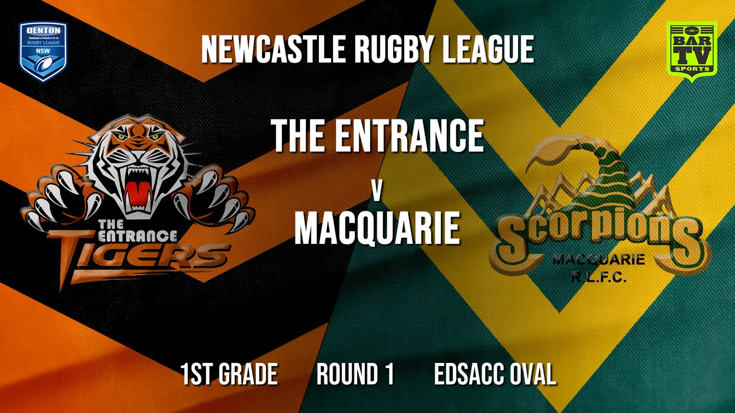 MINI GAME: Newcastle Rugby League Round 1 - 1st Grade - The Entrance Tigers v Macquarie Scorpions Slate Image