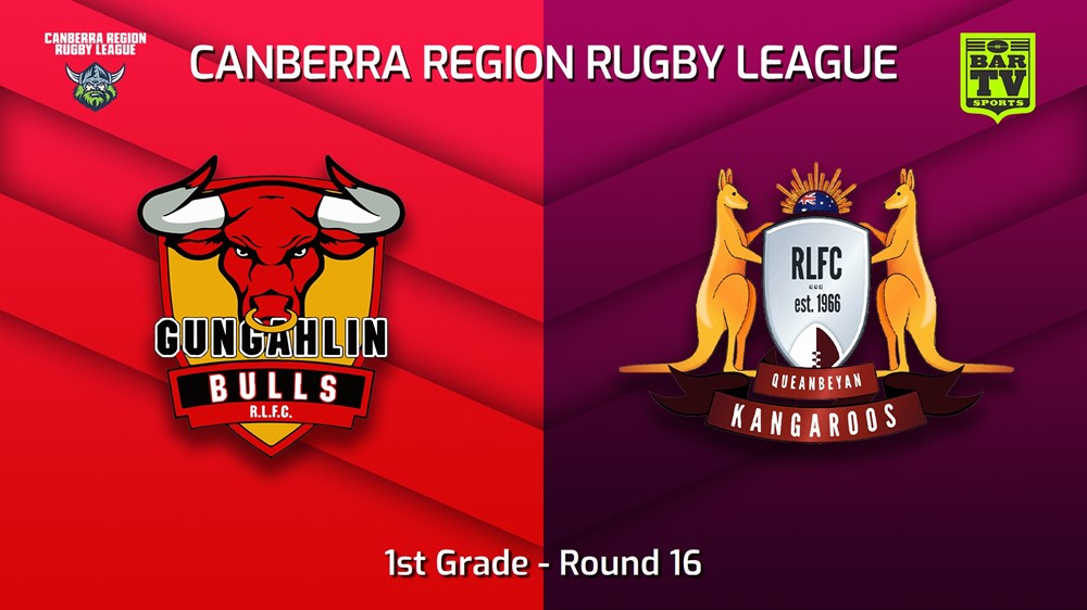 230812-Canberra Round 16 - 1st Grade - Gungahlin Bulls v Queanbeyan Kangaroos Minigame Slate Image