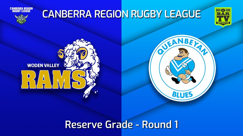 220402-Canberra Round 1 - Reserve Grade - Woden Valley Rams v Queanbeyan Blues Slate Image