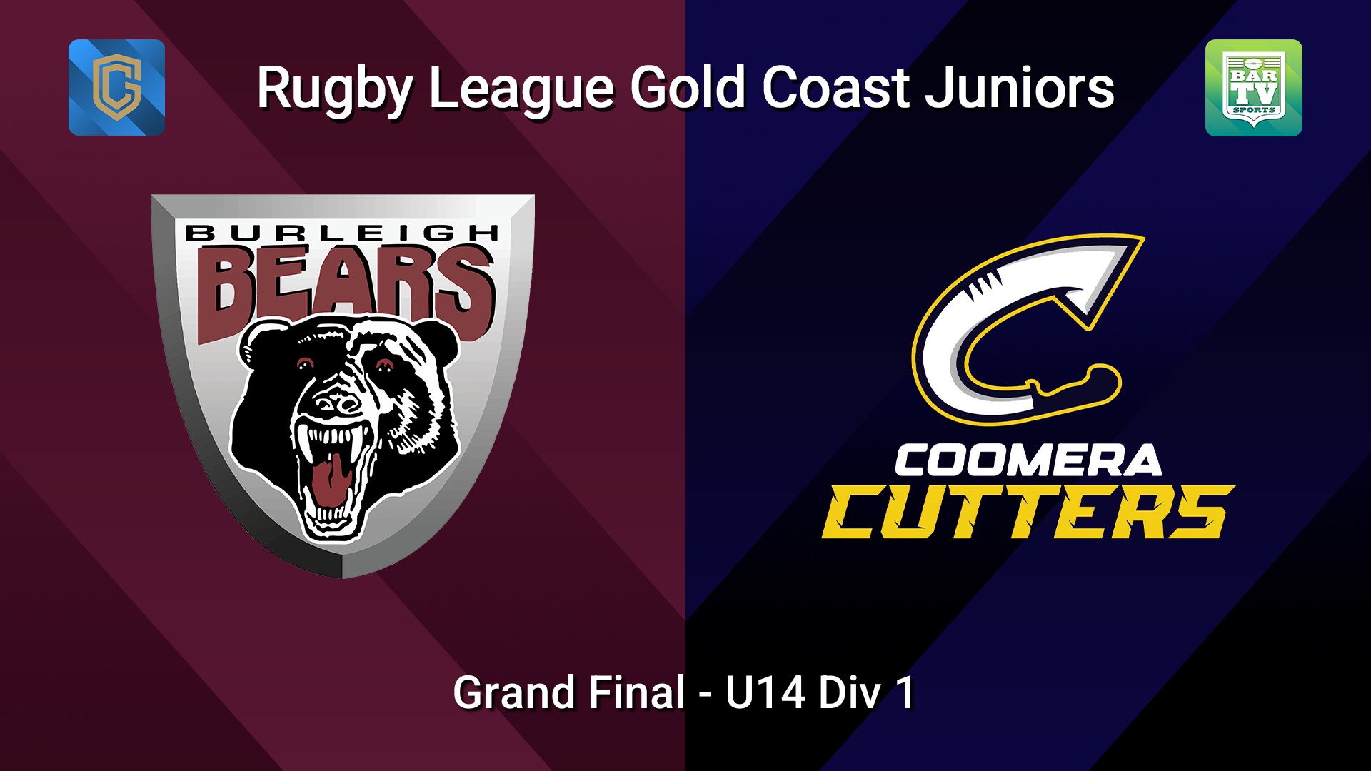260912-video-Rugby League Gold Coast Juniors Grand Final - U14 Div 1 - Burleigh Bears Juniors v Coomera Cutters Slate Image