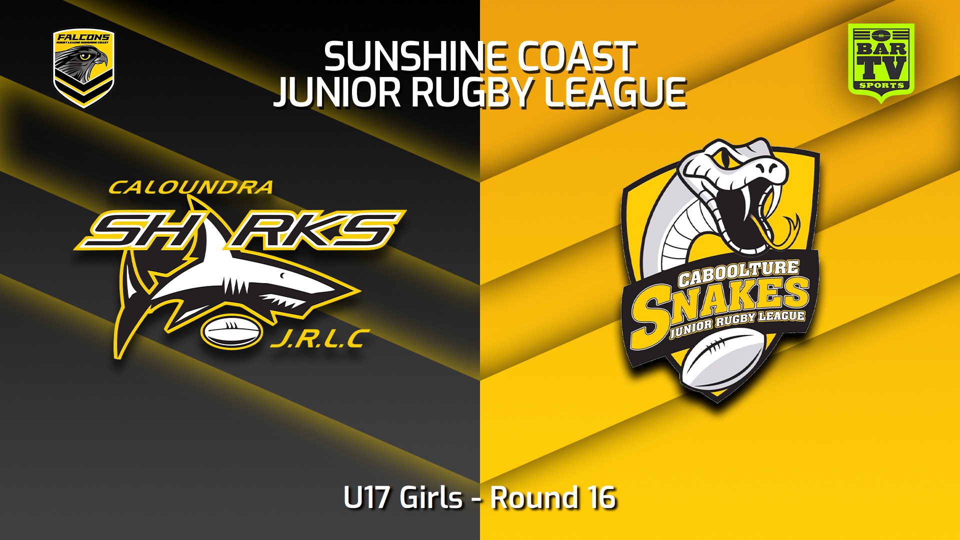 230811-Sunshine Coast Junior Rugby League Round 16 - U17 Girls - Caloundra Sharks JRL v Caboolture Snakes JRL Slate Image