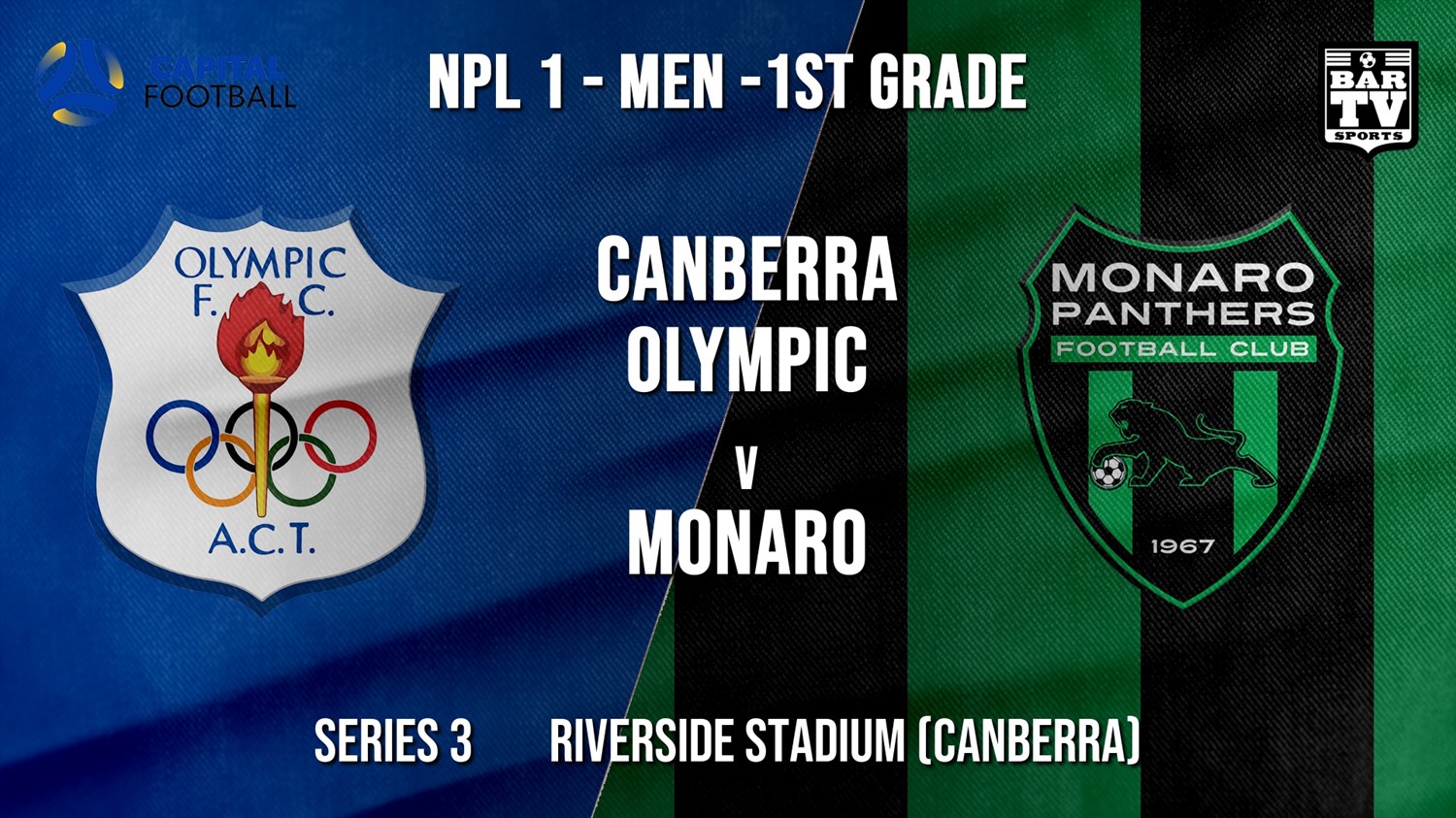 NPL - CAPITAL Series 3 - Canberra Olympic FC v Monaro Panthers FC Minigame Slate Image