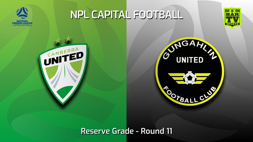 230618-NPL Women - Reserve Grade - Capital Football Round 11 - Canberra United Academy v Gungahlin United FC (women) Minigame Slate Image