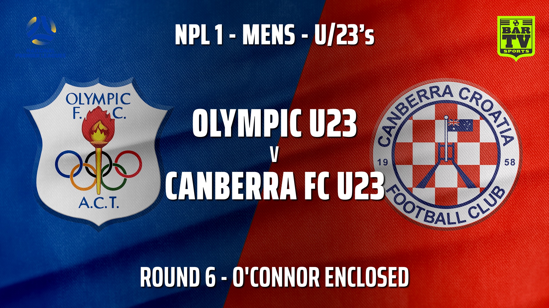 210515-NPL1 U23 Capital Round 6 - Canberra Olympic U23 v Canberra FC U23 Slate Image