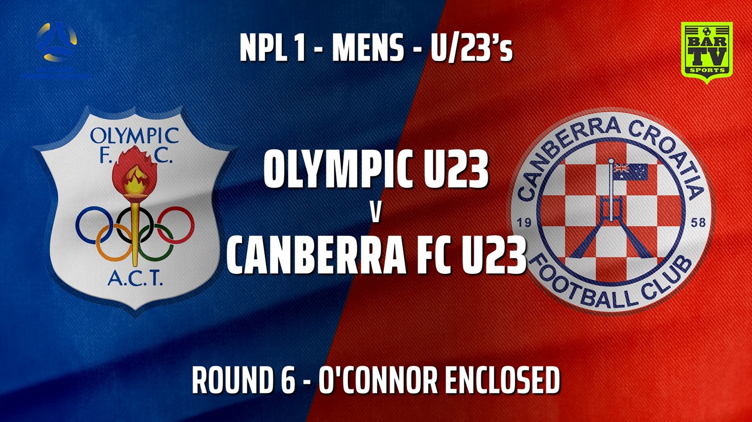 210515-NPL1 U23 Capital Round 6 - Canberra Olympic U23 v Canberra FC U23 Minigame Slate Image