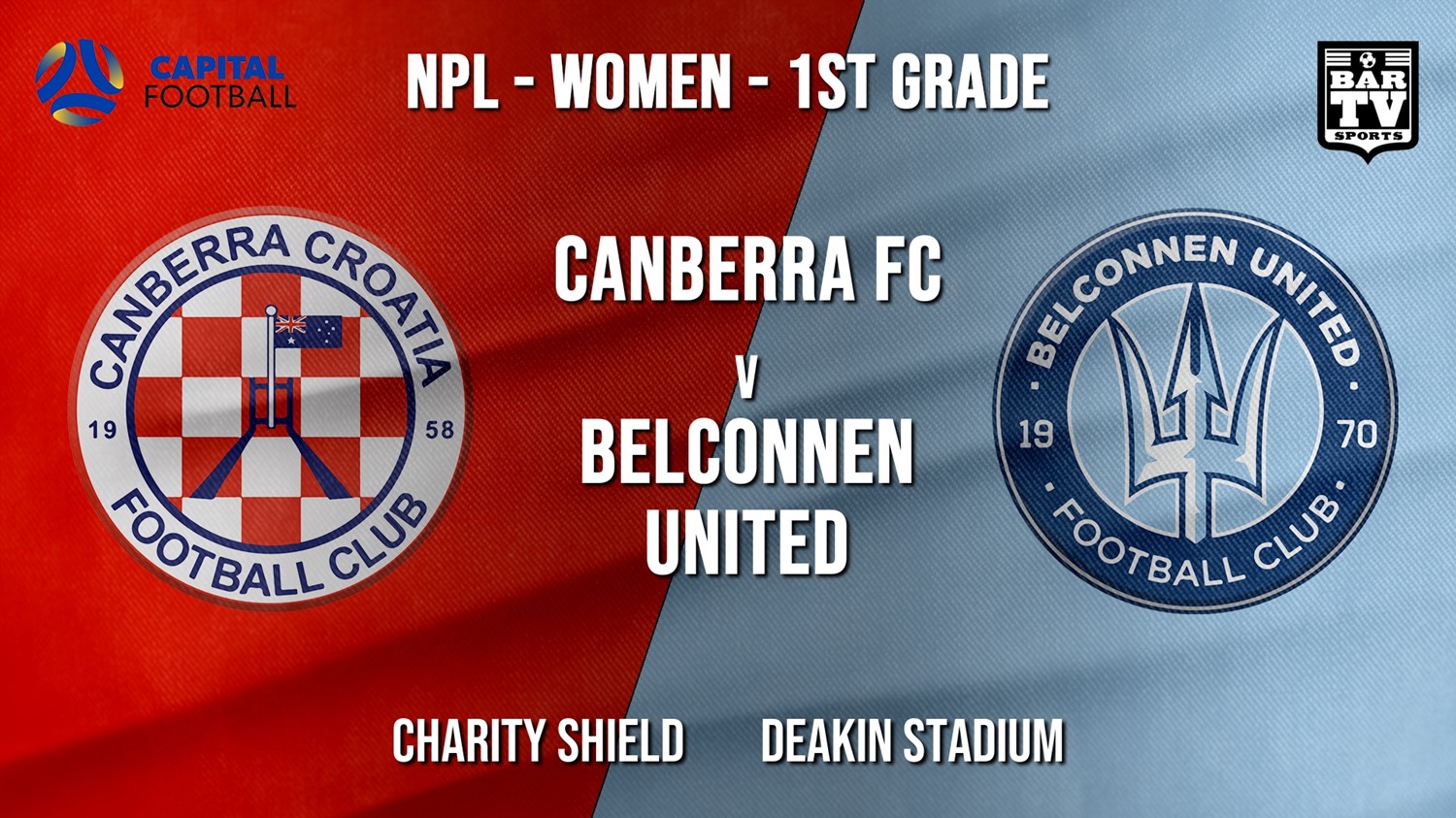 NPLW - Capital Charity Shield - Canberra FC (women) v Belconnen United (women) Slate Image