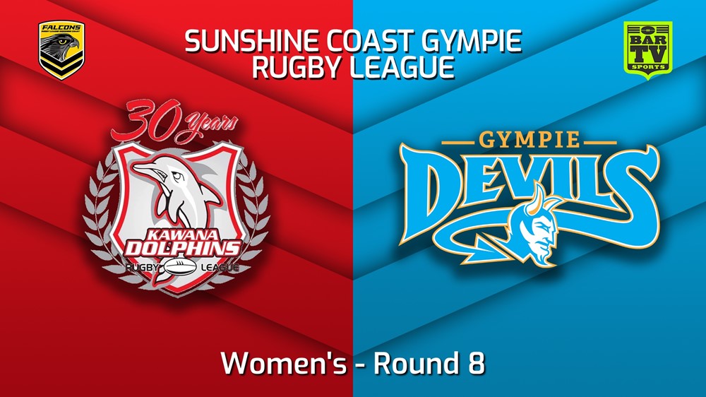 220612-Sunshine Coast RL Round 8 - Women's - Kawana Dolphins v Gympie Devils Slate Image
