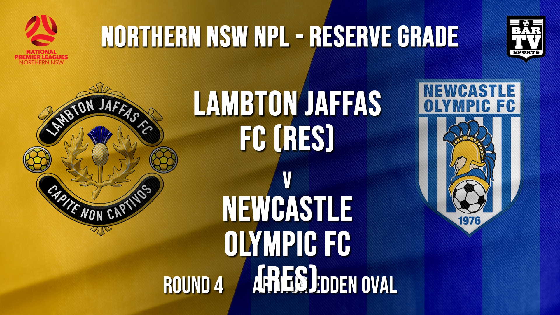NPL NNSW RES Round 4 - Lambton Jaffas FC (Res) v Newcastle Olympic FC (Res) Slate Image