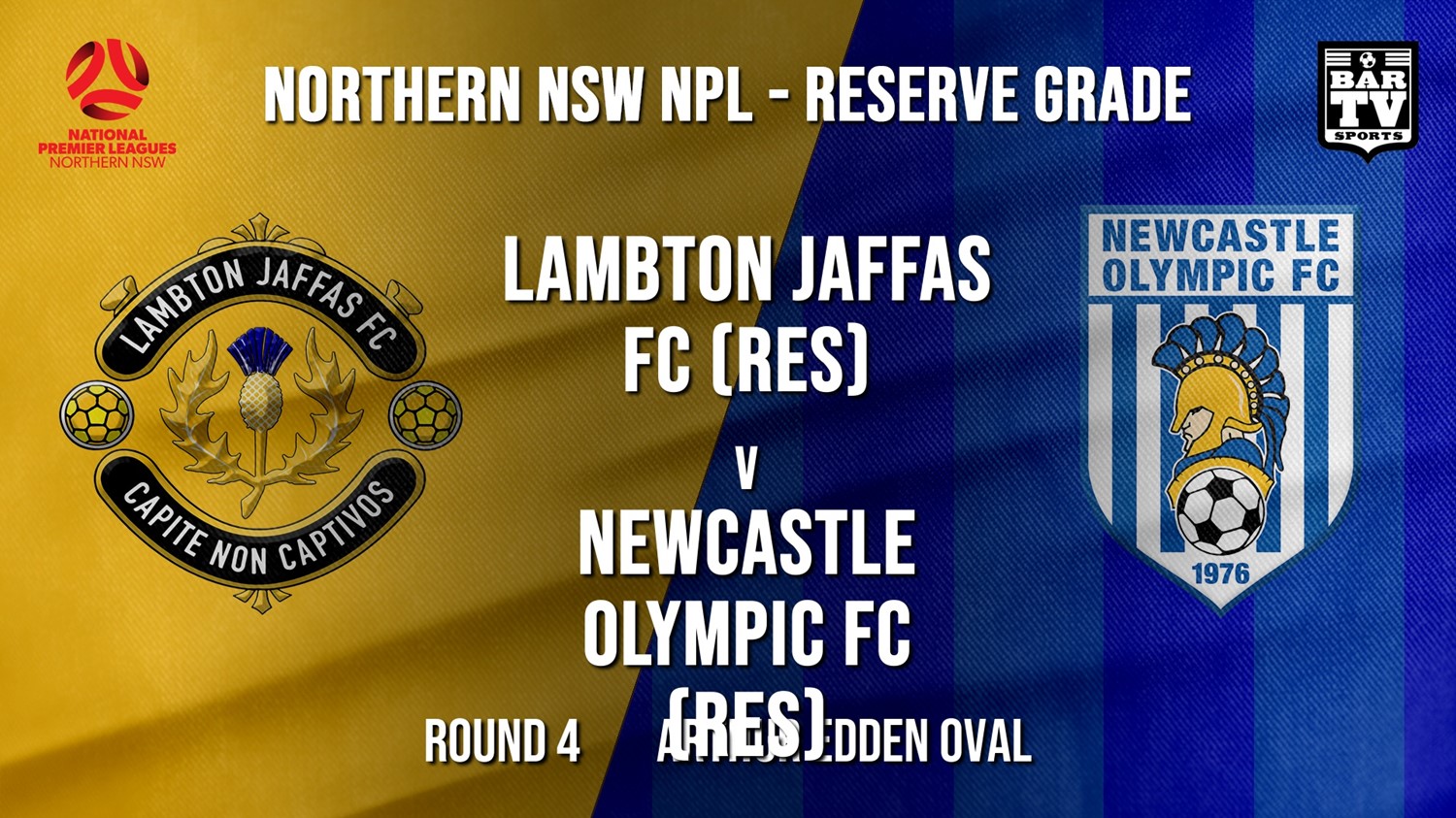NPL NNSW RES Round 4 - Lambton Jaffas FC (Res) v Newcastle Olympic FC (Res) Minigame Slate Image