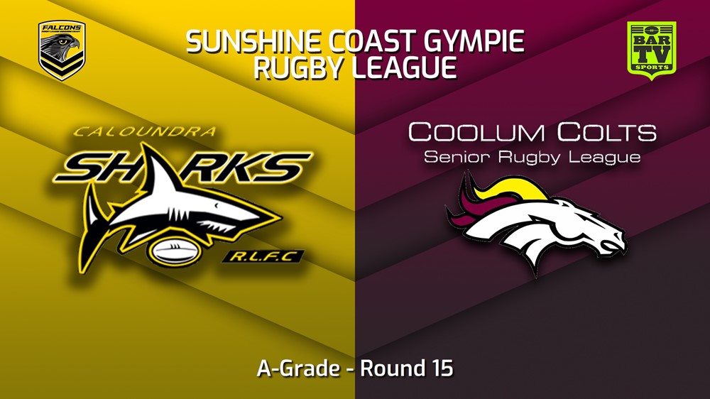 230729-Sunshine Coast RL Round 15 - A-Grade - Caloundra Sharks v Coolum Colts Minigame Slate Image