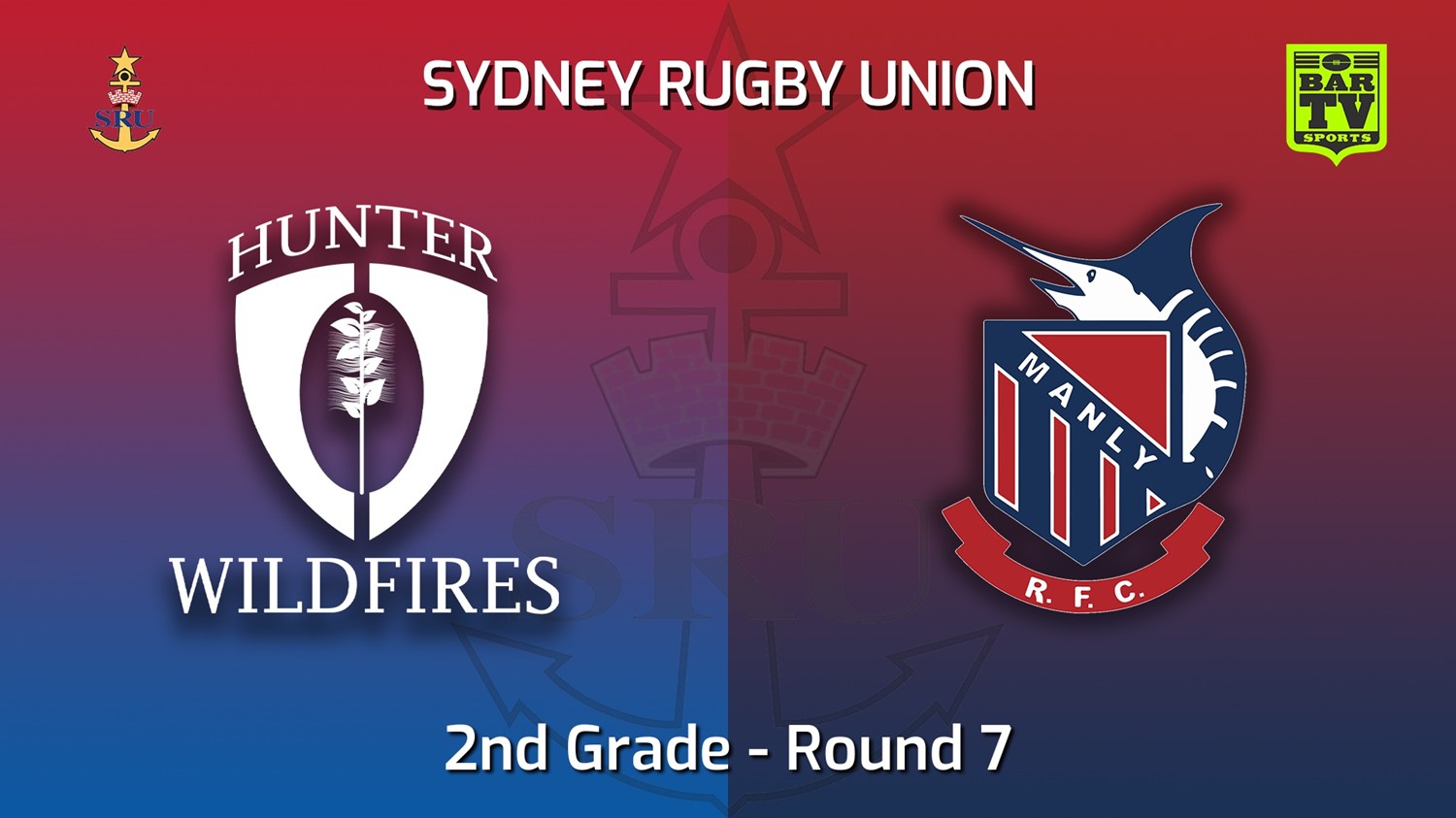 MINI GAME: Sydney Rugby Union Round 7 - 2nd Grade - Hunter Wildfires v Manly Slate Image