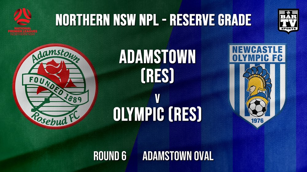 NPL NNSW RES Round 6 - Adamstown Rosebud FC (Res) v Newcastle Olympic (Res) Slate Image