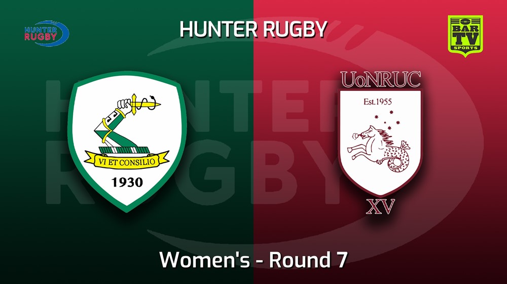 MINI GAME: Hunter Rugby Round 7 - Women's - Merewether Carlton v University Of Newcastle Slate Image