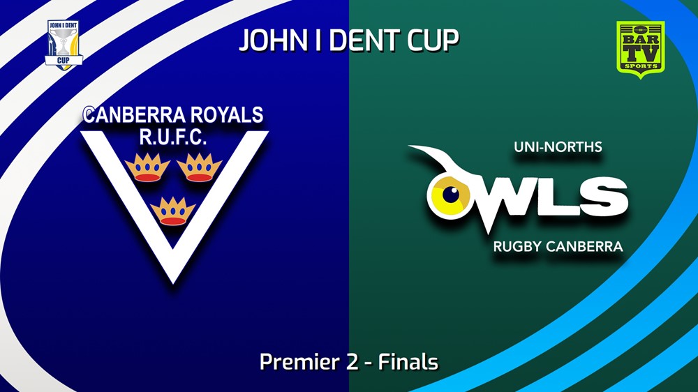 250823-video-John I Dent (ACT) Finals - Premier 2 - Canberra Royals v UNI-North Owls Slate Image