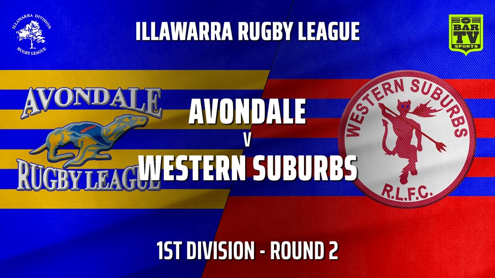 IRL Round 2 - 1st Division - Avondale RLFC v Western Suburbs Devils Minigame Slate Image