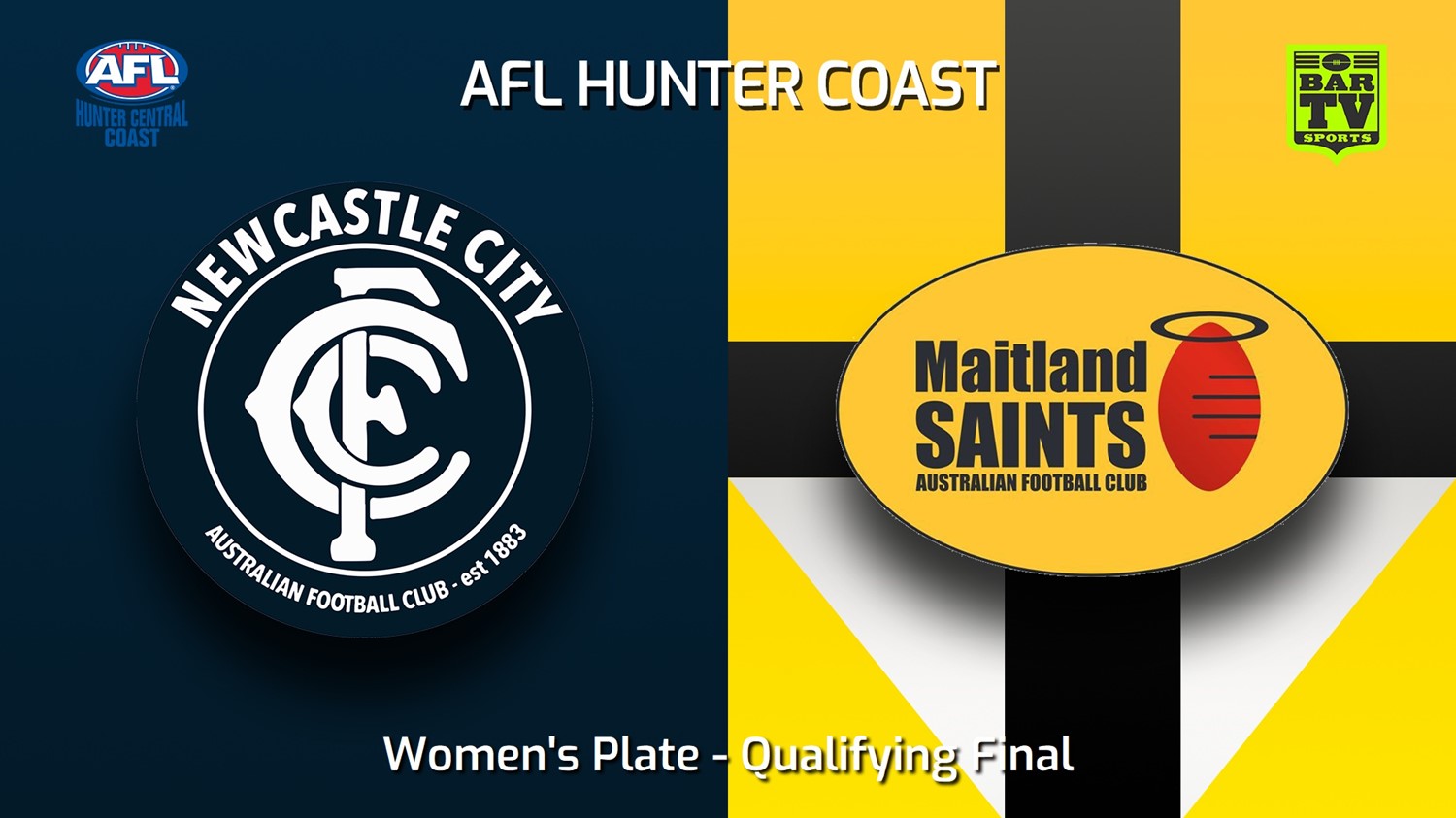 230826-AFL Hunter Central Coast Qualifying Final - Women's Plate - Newcastle City  v Maitland Saints Minigame Slate Image