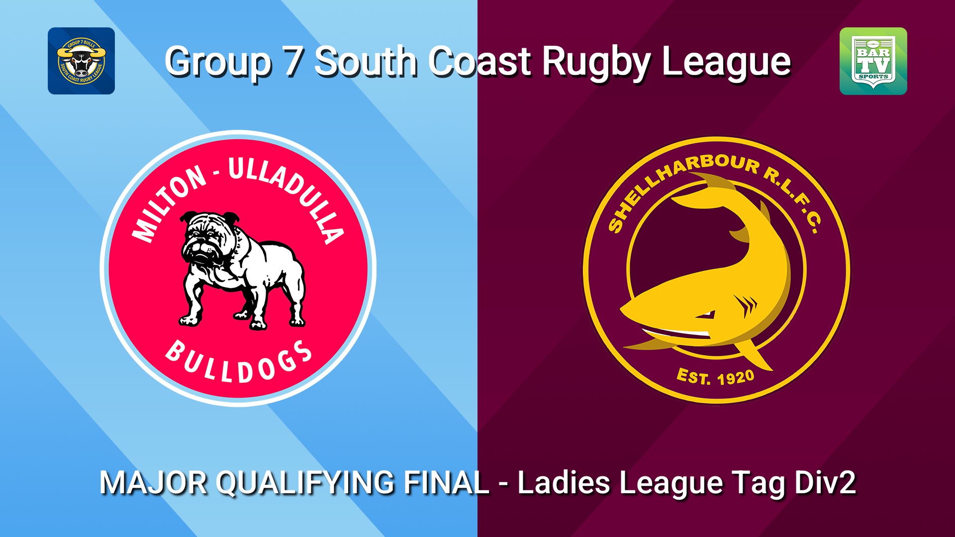 260905-video-South Coast MAJOR QUALIFYING FINAL  - Ladies League Tag Div2 - Milton-Ulladulla Bulldogs v Shellharbour Sharks Slate Image