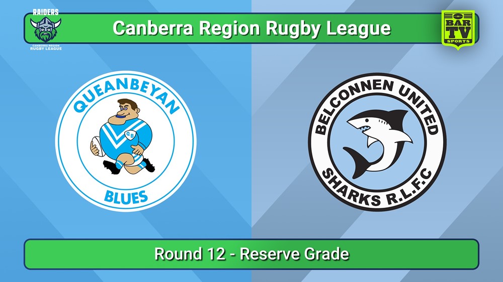 250705-video-Canberra Round 12 - Reserve Grade - Queanbeyan Blues v Belconnen United Sharks Slate Image