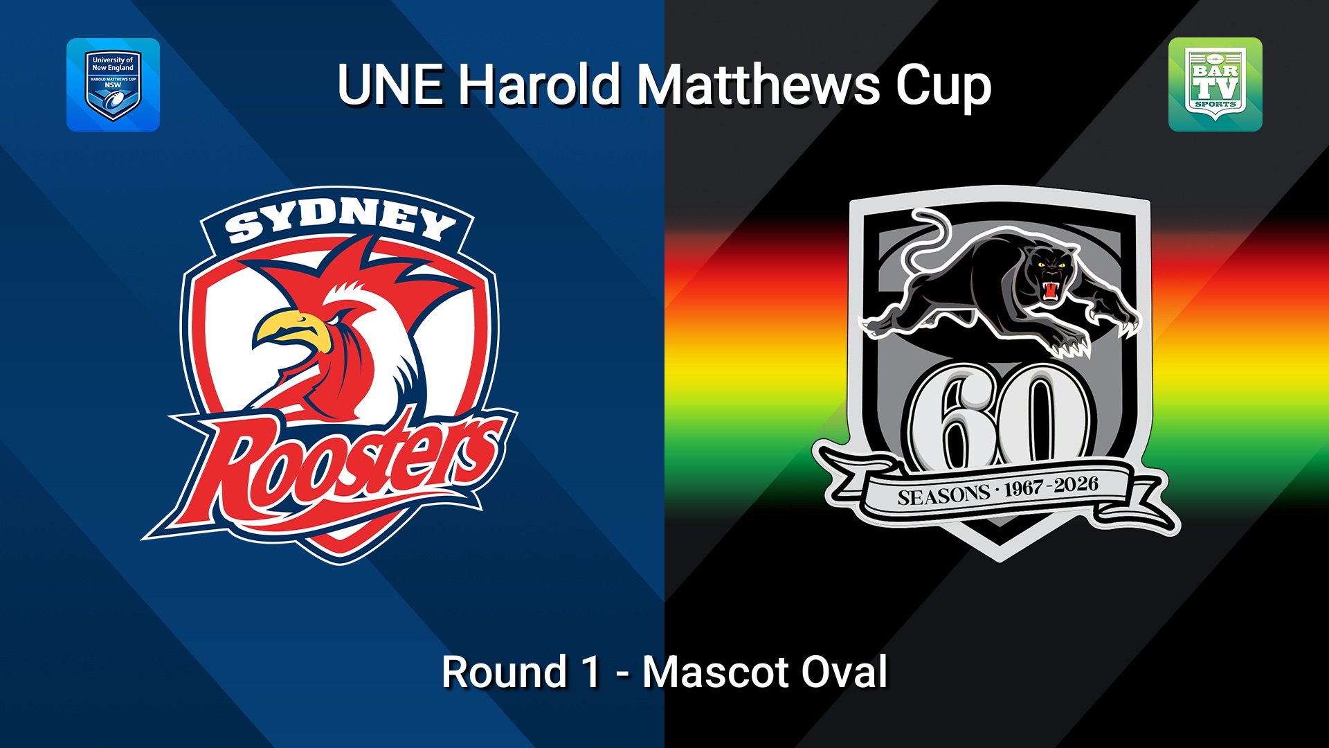 260207-video-UNE Harold Matthews Cup Round 1 - Sydney Roosters v Penrith Panthers Slate Image