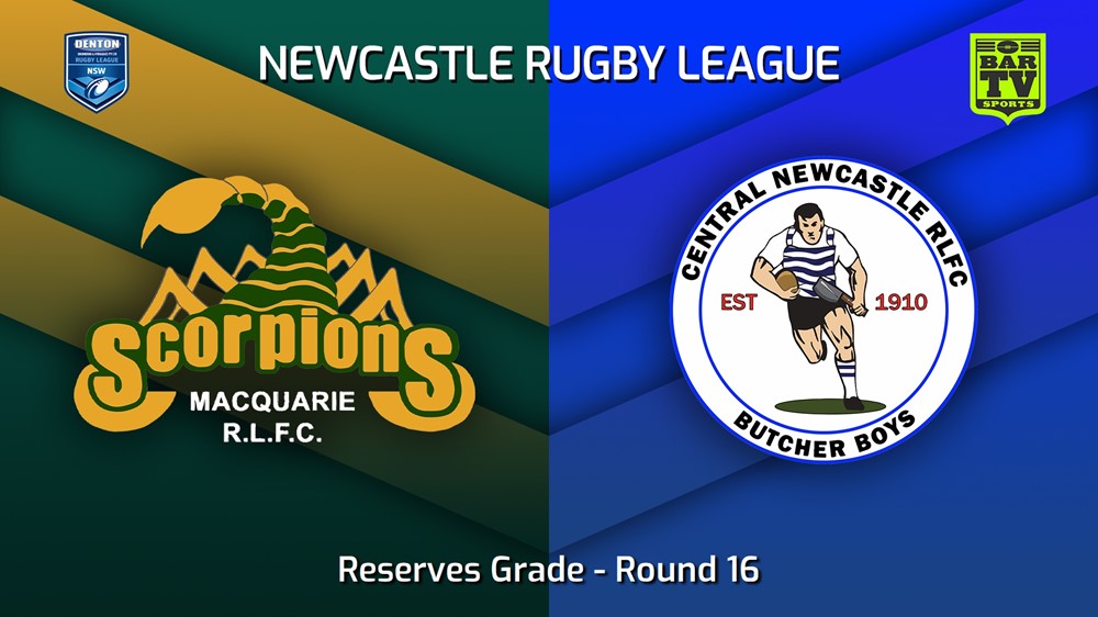 220717-Newcastle Round 16 - Reserve Grade - Macquarie Scorpions v Central Newcastle Slate Image