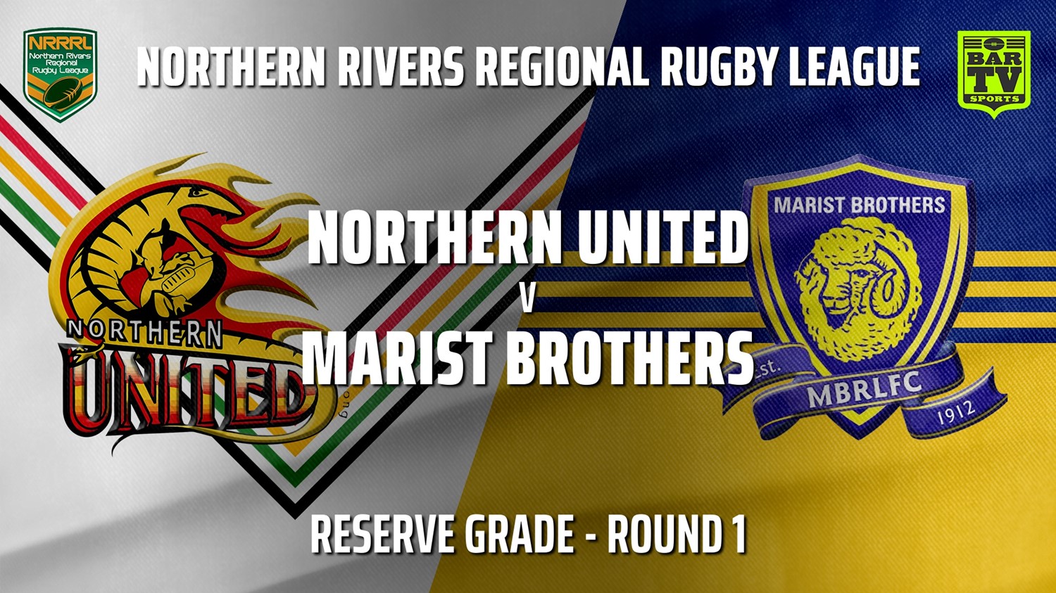 210502-NRRRL Round 1 - Reserve Grade - Northern United v Lismore Marist Brothers Rams Slate Image