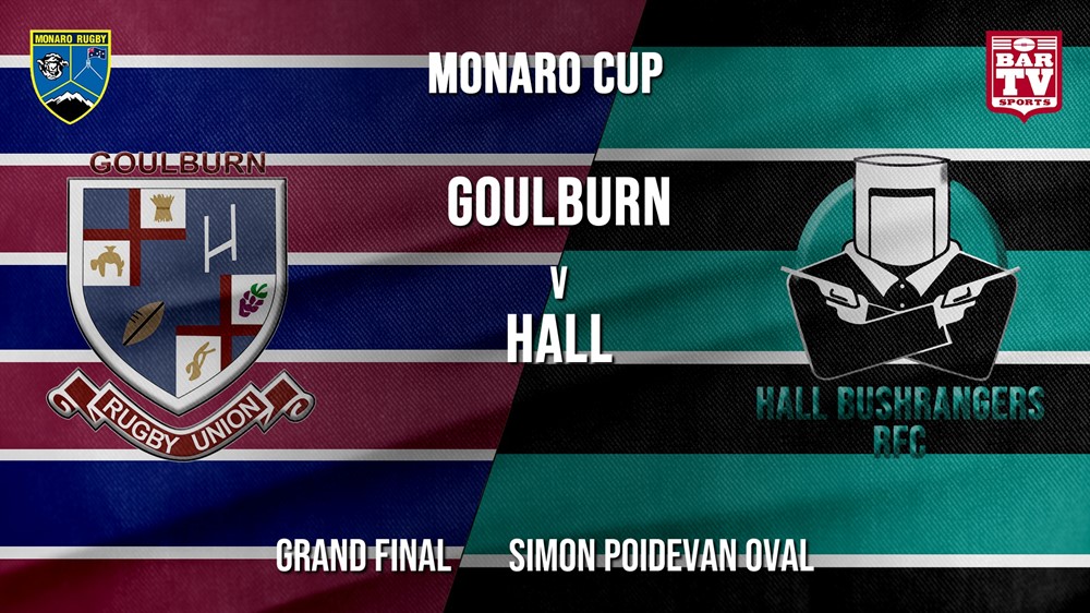 MINI GAME: Monaro Cup Grand Final - 1st Grade - Goulburn v Hall Bushrangers Slate Image