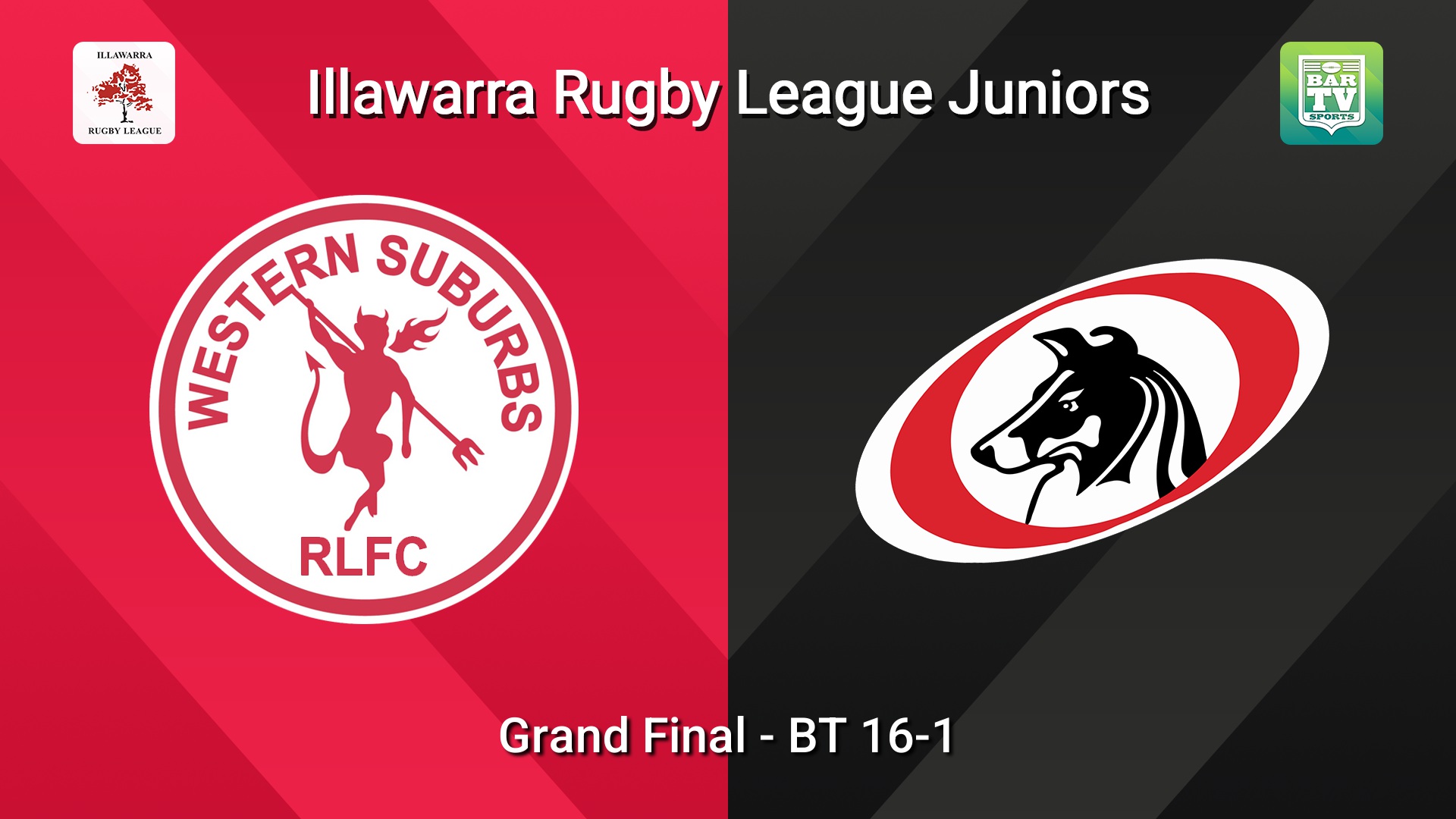 260823-video-Illawarra Rugby League Juniors Grand Final - BT 16-1 - Western Suburbs Devils v Collegians Slate Image