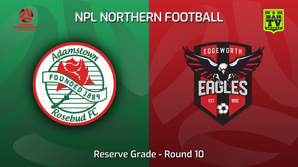 230506-NNSW NPLM Res Round 10 - Adamstown Rosebud FC Res v Edgeworth Eagles Res Slate Image