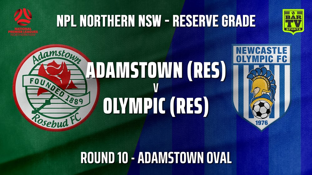 210605-NPL NNSW RES Round 10 - Adamstown Rosebud FC v Newcastle Olympic Slate Image
