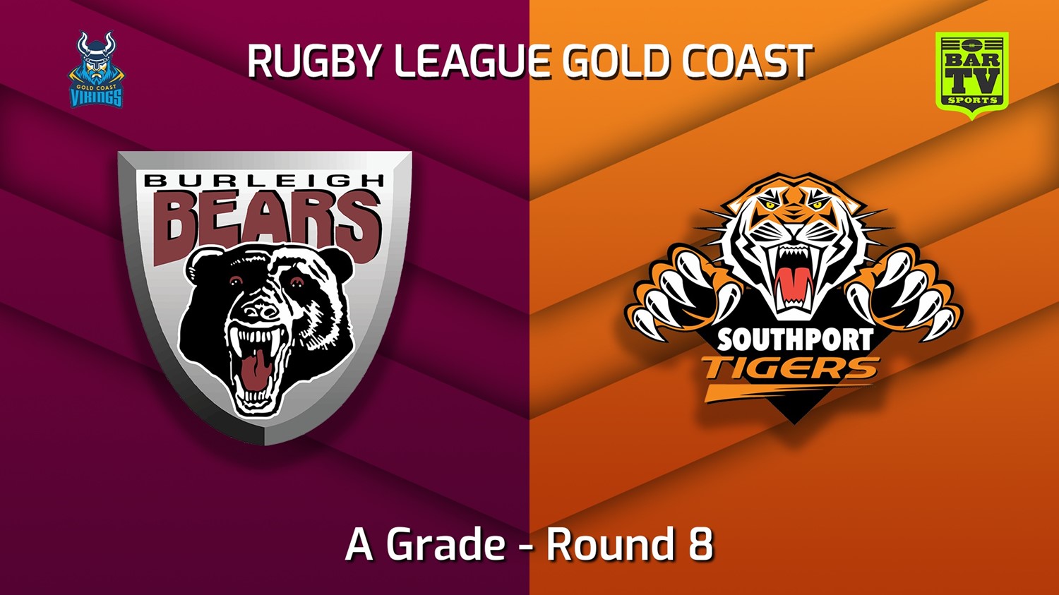 220527-Gold Coast Round 8 - A Grade - Burleigh Bears v Southport Tigers Minigame Slate Image