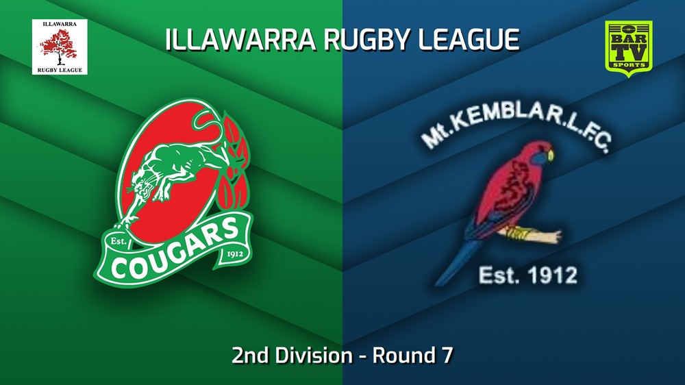 230617-Illawarra Round 7 - 2nd Division - Corrimal Cougars v Mt Kembla Lowries Slate Image