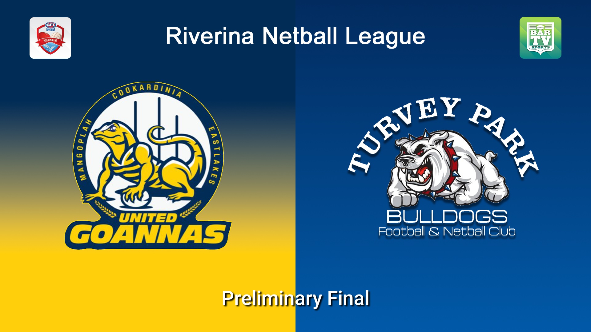 260906-video-Riverina Netball League Preliminary Final - B Grade - MCUE Goannas v Turvey Park Bulldogs Slate Image