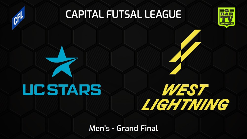 240211-Capital Football Futsal Grand Final - Men's - UC Stars FC v West Canberra Lightning Minigame Slate Image