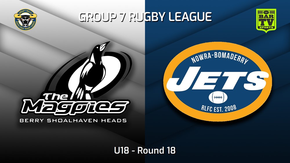 230819-South Coast Round 18 - U18 - Berry-Shoalhaven Heads Magpies v Nowra-Bomaderry Jets Slate Image