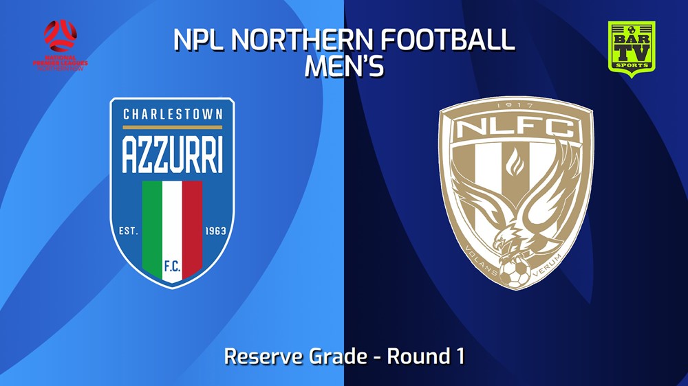 240225-NNSW NPLM Res Round 1 - Reserve Grade - Charlestown Azzurri FC Res v New Lambton FC Res Slate Image